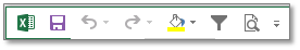 what is MS Excel - Quick Access toolbar
