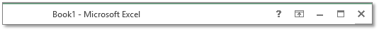 what is MS Excel - Title bar