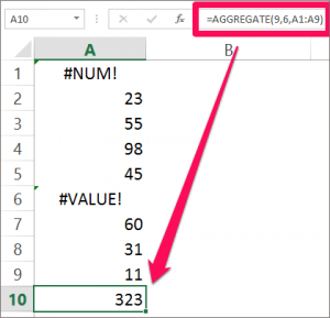 Aggregate Function in Excel 【 How to use Aggregate Function