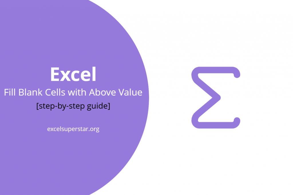 How to fill blank cells with above value in excel excel in hindi