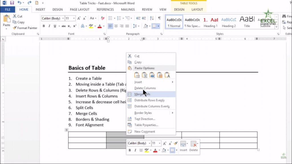 How to use Table Formatting in MS Word | MS Word in Hindi