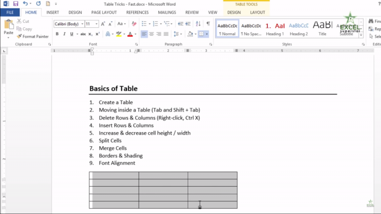 How to use Table Formatting in MS Word | MS Word in Hindi