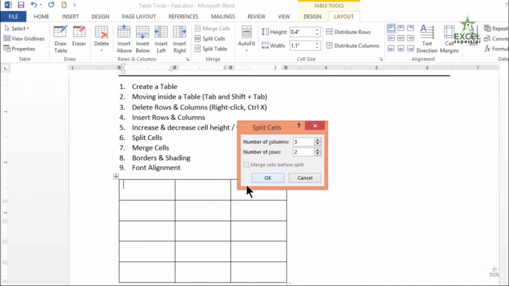 How to use Table Formatting in MS Word | MS Word in Hindi