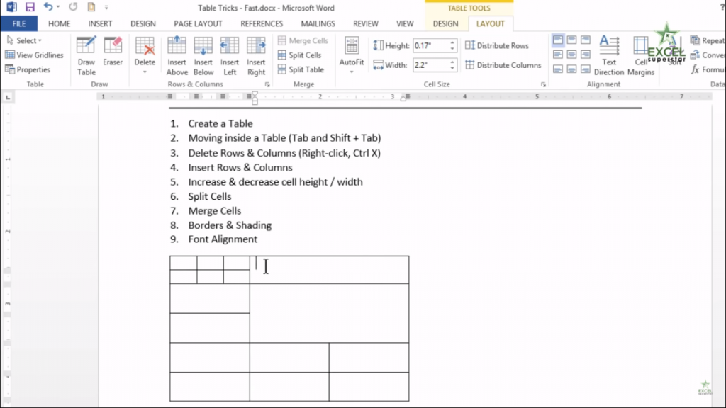 How to use Table Formatting in MS Word | MS Word in Hindi